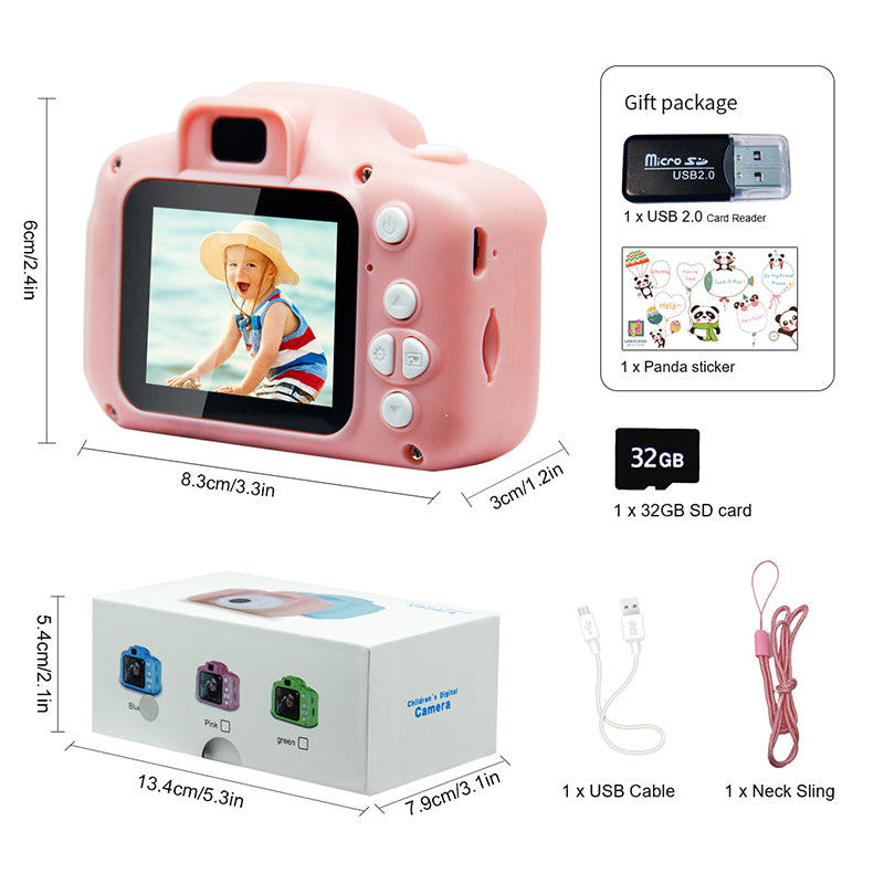 LEBOCADO Kids Camera Toys, Portable Kids Camera for Girls & Boys Age 3-9