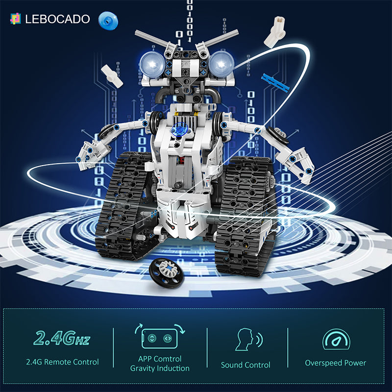 Building Remote Control Items LEBOCADO New-3-in-1-STEM Remote Control Robot Building Kit for Kids ...