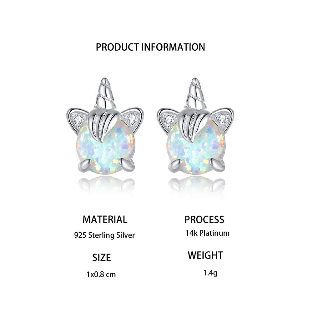 LEBOCADO Girls 925 Silver Plated Cubic Zirconia Earrings