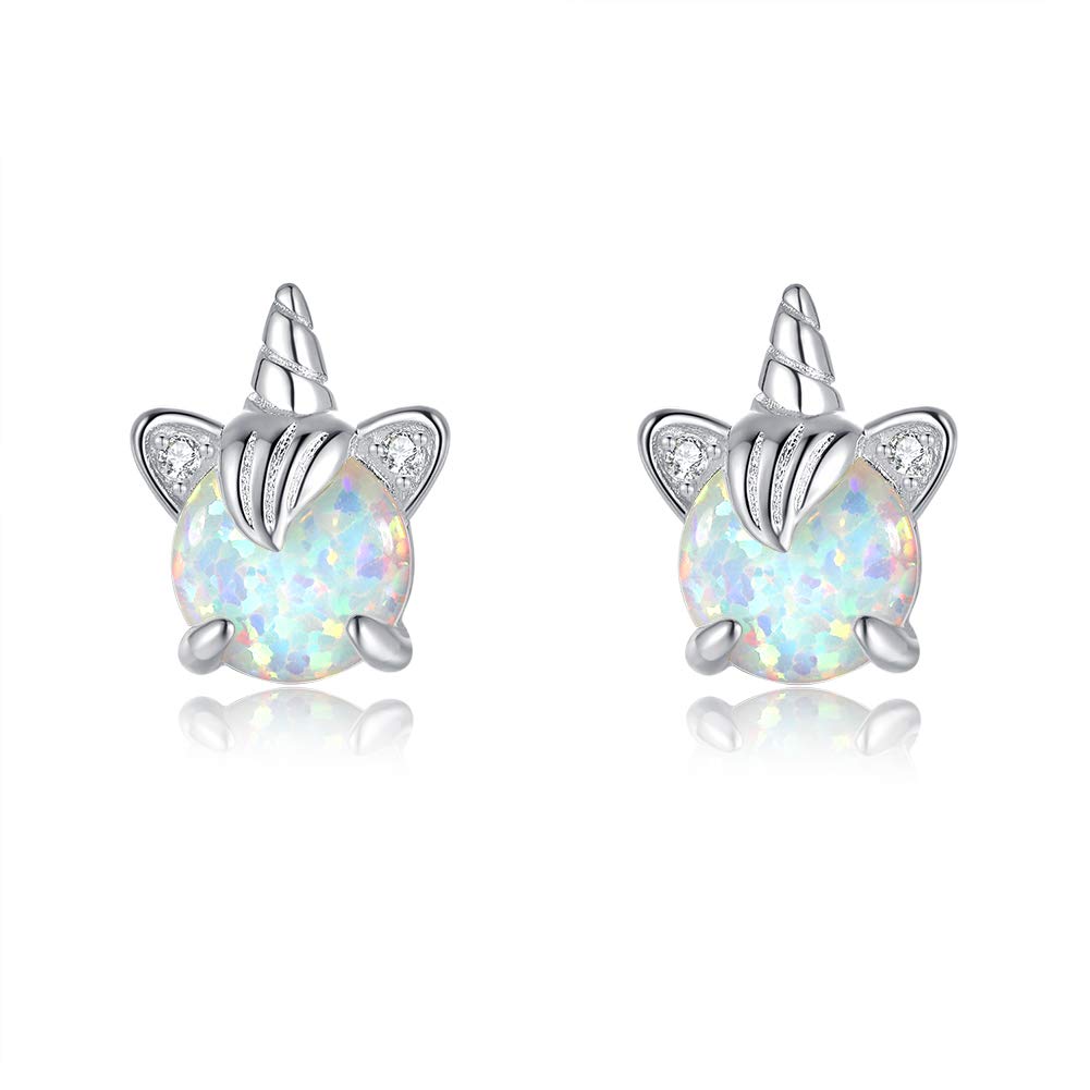 LEBOCADO Girls 925 Silver Plated Cubic Zirconia Earrings