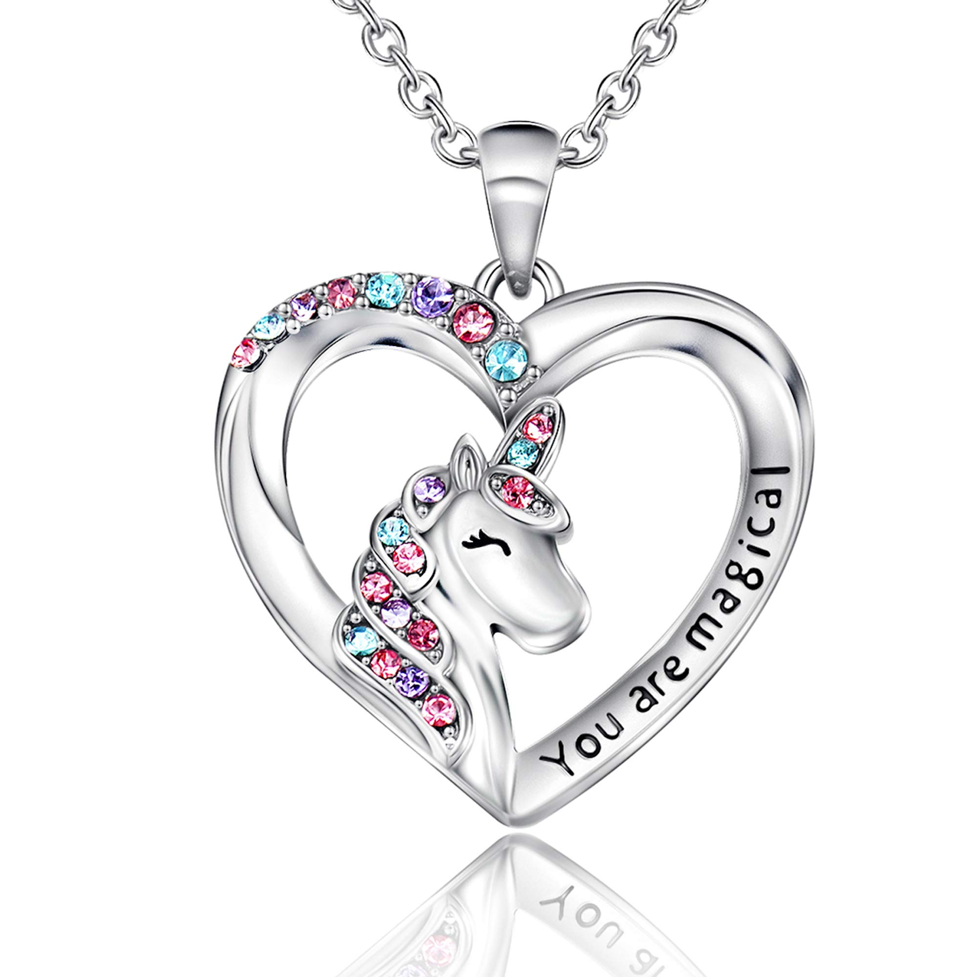 LEBOCADO Unicorn Necklace for Women Girls