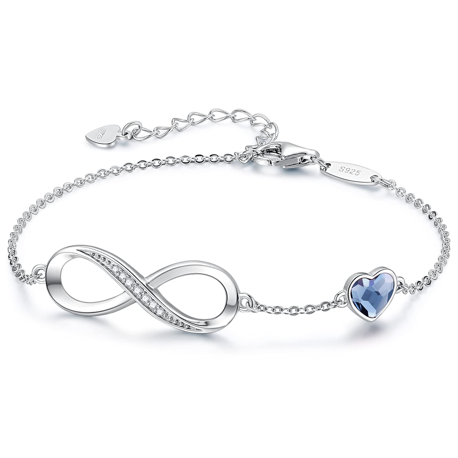 LEBOCADO Infinity Heart Symbol Charm Bracelet