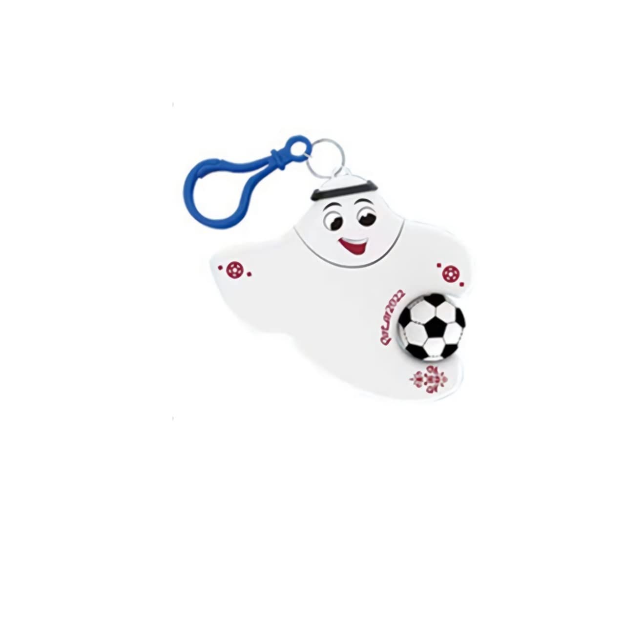 LEBOCADO 2022 Qatar World Cup Mascot La'eeb Football Team Keychain Soccer Lovers Gift Souvenir Pendant Key Ring Chain