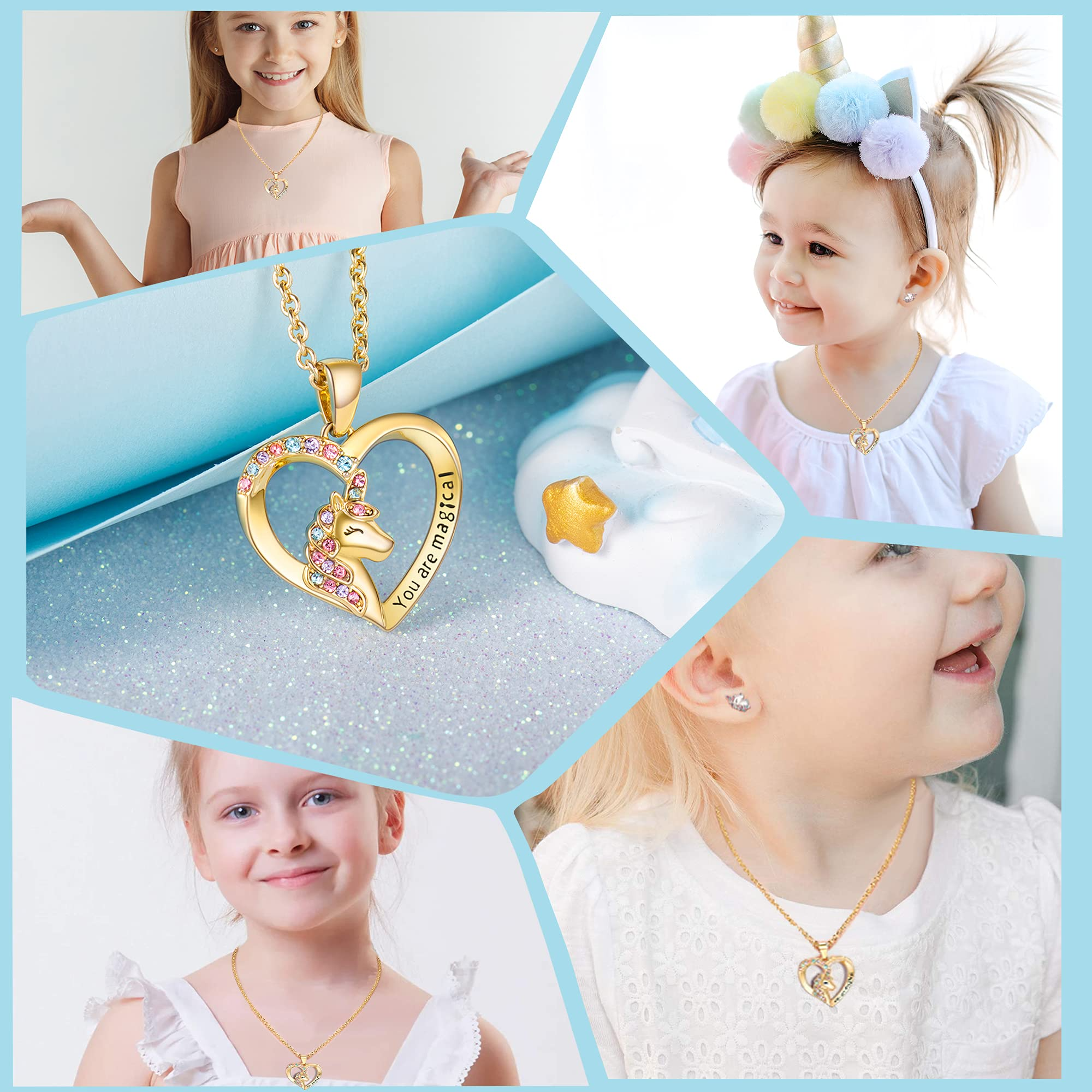 LEBOCADO Unicorn Necklace for Women Girls